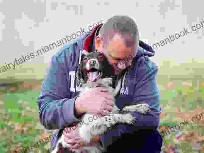 A Man And His Rescued Dog Embracing In A Field Rescuing His Forever (Folklore 4)