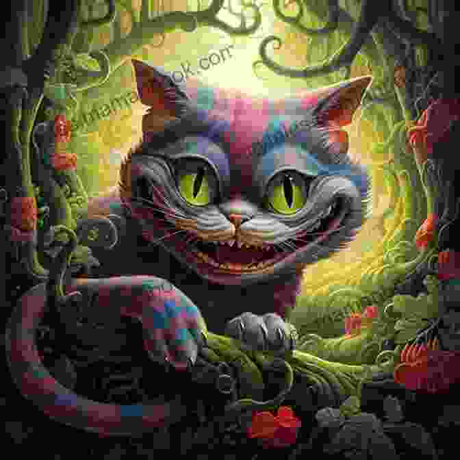 Alice Encountering The Enigmatic Cheshire Cat, With A Mischievous Grin And Glowing Eyes Alice S Adventures In Wonderland By Lewis Carroll :illustrated Edition