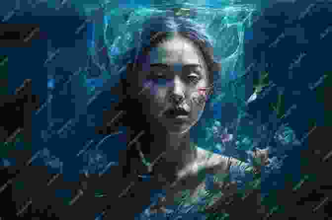 Cover Of Poetry From The Deep By Julia London, Featuring A Woman's Silhouette Submerged In A Sea Of Words Poetry From The Deep Julia London