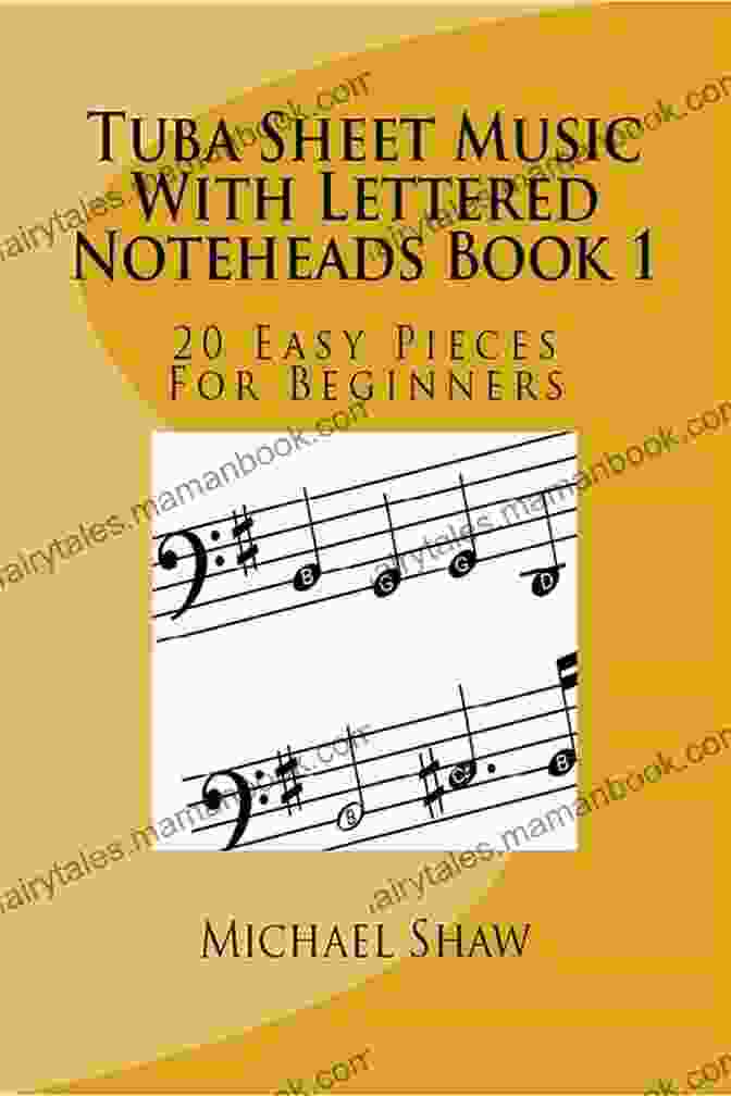 Image Of Sheet Music With Big Notes And Lettered Noteheads 20 Easy Christmas Carols For Beginners French Horn 1: Big Note Sheet Music With Lettered Noteheads