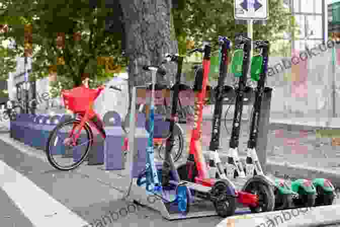 Novia The Nine Electric Scooter Parked Next To A Row Of Bicycles, Symbolizing The Shift Towards Sustainable Urban Mobility Novia: The 9 (Nine 1)