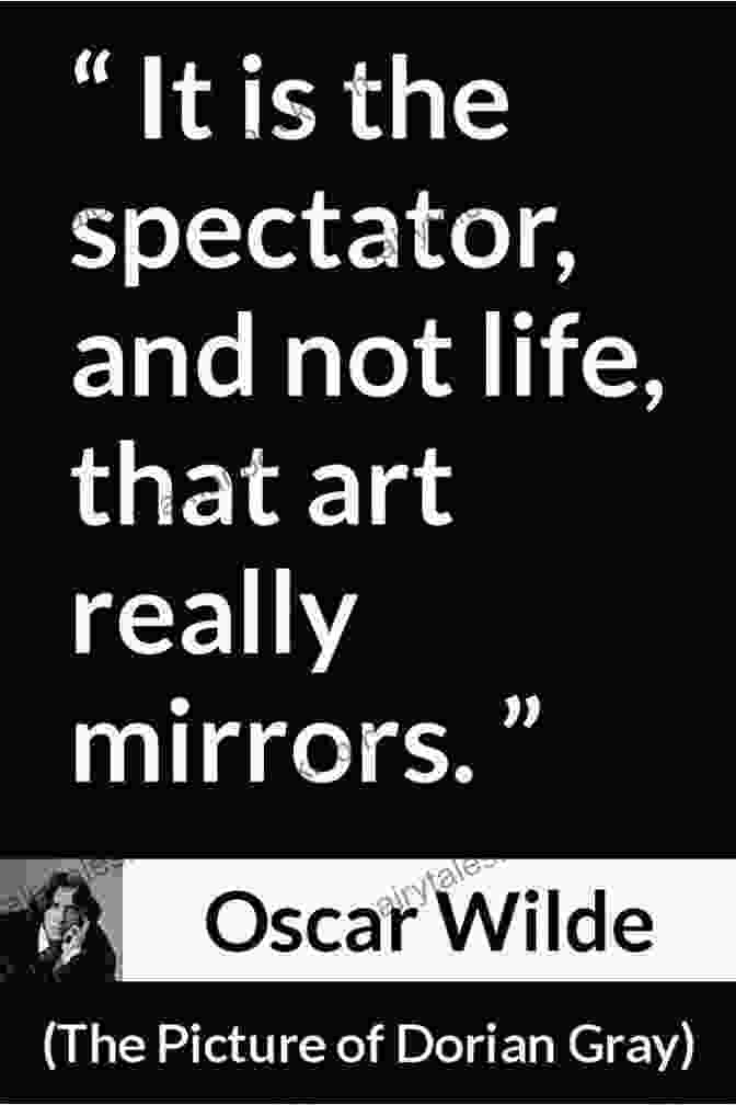 Oscar Wilde's Portrait With The Text 'Art As A Mirror Of Life' Selected Poems Of Oscar Wilde