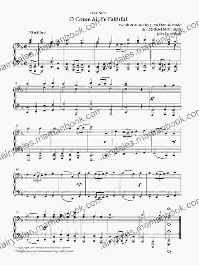 Sheet Music For O Come, All Ye Faithful Christmas Carols For Tenor Saxophone With Piano Accompaniment Sheet Music 4: 10 Easy Christmas Carols For Beginners