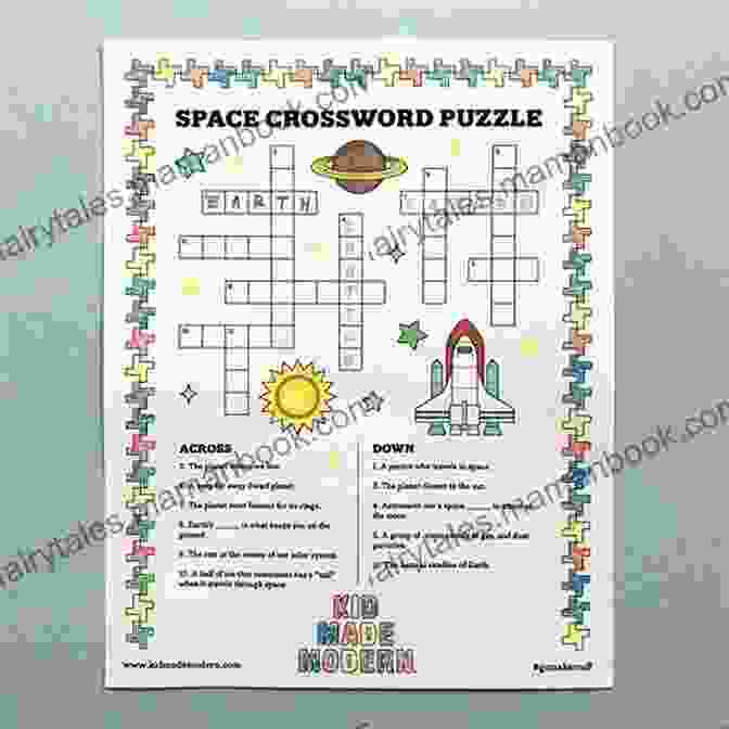 Space Exploration Crossword Puzzle For Kids Halloween Activity Book: Puzzles Labyrinths Word Search And More For Kids
