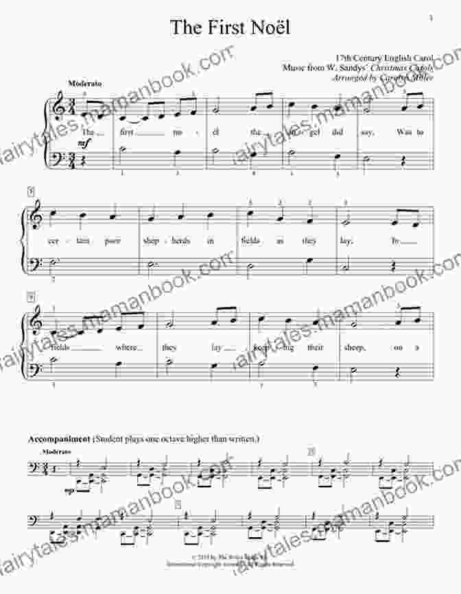 The First Noel Sheet Music For Beginners Christmas Carols For Alto Saxophone With Piano Accompaniment Sheet Music 4: 10 Easy Christmas Carols For Beginners
